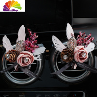 舒适主义车载空调出风口香水夹创意干花汽车摆件ins装饰品车内挂件用品女 松塔款粉色车用香水