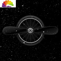 舒适主义空军二号车载香水出风口风扇一号创意香薰汽车香氛摆件除异味装饰 星辰白银版-送7片香片