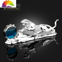 舒适主义汽车座式香水金钱豹子车载香薰车内饰品摆件车上创意装饰用品 满钻豹子香水座(银色)车用香水