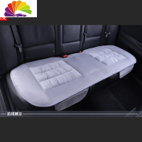 舒适主义汽车坐垫三件套秋冬季保暖座垫套装短毛绒无靠背免绑单片后座垫 浅灰[后排长垫]