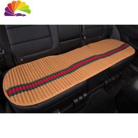 舒适主义汽车坐垫后排亚麻无靠背四季通用免捆绑冰丝夏季养生汽车坐垫后座 卡宴黄