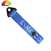 舒适主义适用于领克01/02/03潮牌改装潮流拖车绳装饰定制牵引绳前杠拖车带 (反光字)LINK&CO[蓝色]