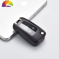 舒适主义适用于款别克新英朗君威君越昂科拉GL8汽车钥匙套扣壳男女时尚款 别克折叠软胶钥匙套[紫黑]+单壳汽车钥匙扣