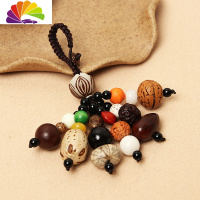 舒适主义汽车钥匙扣挂件菩提子创意男女挂饰情侣款圈链吊坠礼品 天然菩提钥匙挂件(莲花款)