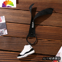 舒适主义创意aj钥匙扣篮球鞋立体鞋模包包挂件手工汽车钥匙链男女生日 A11黑白汽车钥匙扣