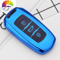 舒适主义适用于2018款吉利钥匙套远景X3帝豪GS博越缤瑞ES/GSE扣EV汽车壳包 吉利A款《蓝色》单壳汽车钥匙扣