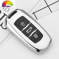 舒适主义适用于2018款吉利钥匙套远景X3帝豪GS博越缤瑞ES/GSE扣EV汽车壳包 吉利A款《银色》单壳汽车钥匙扣