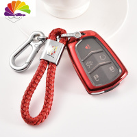 舒适主义凯迪拉克钥匙包ATSL/CTS钥匙扣CT6/4/XTS/XT5/SRX车钥匙套壳 大红色全包单壳+汽车钥匙扣