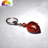 舒适主义印度小叶紫檀木质可爱生肖老鼠汽车钥匙扣挂件男女情侣鼠年本命年 印度小叶紫檀老鼠钥匙挂件(TS-ZB036-1)