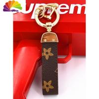 舒适主义欧美潮流个性可爱萌小熊皮质钥匙扣圈链创意汽车包包挂件男女情侣 金色铁环钥匙扣汽车钥匙扣