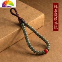 舒适主义天然风化白玉菩提汽车钥匙扣挂件女个性创意饰品男钥匙链 绿菩提经典款