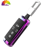 舒适主义广汽传祺gs4钥匙套gs3壳gs5扣gs3 ga6 gm8 传奇gs8汽车钥匙包2019 C款粉彩棱形汽车钥匙扣