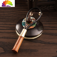 舒适主义翎管竹节铜木钥匙链挂件创意个性男士女士汽车钥匙扣圈环包包挂饰 竹节-非洲酸枝