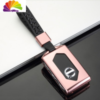 舒适主义2020款沃尔沃XC60钥匙包19款XC90 S90金属汽车钥匙套扣壳男女专用 A款玫瑰金[时尚编织扣汽车钥匙扣