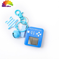 舒适主义创意迷你游戏机钥匙扣学生可爱手机包包挂件韩版个性汽车钥匙链 蓝色汽车钥匙扣