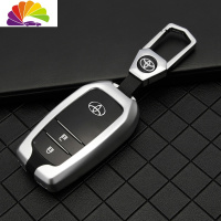 舒适主义专用丰田汉兰达汽车钥匙套全新钥匙包扣壳遥控男女7座2018款 汉兰达二键专用-铂金银+金属扣汽车钥匙扣