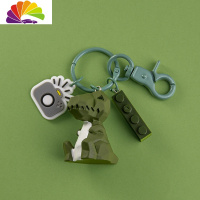 舒适主义几何公仔钥匙扣挂件链创意网红ins汽车个性可爱男女士圈环包挂饰 恐龙汽车钥匙扣