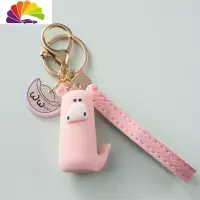 舒适主义精灵钥匙扣创意个性汽车链圈环挂件可爱男女款情侣锁匙扣包包挂饰 粉se汽车钥匙扣