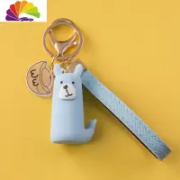 舒适主义精灵钥匙扣创意个性汽车链圈环挂件可爱男女款情侣锁匙扣包包挂饰 蓝se汽车钥匙扣