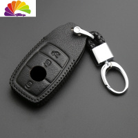 舒适主义适用2020款奔驰E级E300L包E260新GLC260L扣C260A200L车钥匙套皮 黑色钥匙包汽车钥匙扣