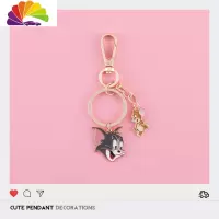 舒适主义猫和老鼠兔子柯基钥匙扣个性创意车钥匙扣挂件可爱情侣书包挂饰女 猫和老鼠预售汽车钥匙扣