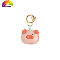 舒适主义LOOK卡通可爱韩国动物皮钥匙扣女汽车钥匙圈链包挂饰件 粉红色猪头汽车钥匙扣