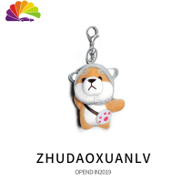 舒适主义圣诞可爱柴犬毛绒钥匙扣女卡通汽车钥匙链圈环呆萌包包挂件小礼品 柴犬毛绒钥匙扣-灰猫咪汽车钥匙扣