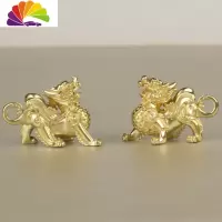 手工铜貔貅汽车挂件钥匙扣链随身男士配饰编织 金钱貔貅一对舒适主义汽车钥匙扣