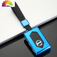 舒适主义2019款沃尔沃钥匙套新xc60专用xc90女S90装饰xc40车钥匙包壳V90扣 沃尔沃B款[宝蓝色汽车钥匙扣