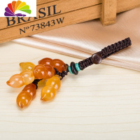 舒适主义汽车钥匙扣车用钥匙挂件男女士玉石饰品简约韩国个性创意礼品情侣 活扣花生