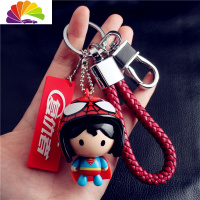 舒适主义潮牌复仇者联盟钥匙扣 男女时尚创意情侣车钥匙挂件金属腰挂链 红蜘蛛超人-红复联牌-红绳汽车钥匙扣