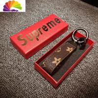 欧美潮流钥匙扣个性小熊皮质钥匙扣创意汽车钥匙包包挂件男女情侣 皮革钥匙圈(黑色铁环)舒适主义汽车钥匙扣