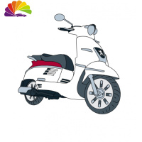 舒适主义标致姜戈150改装钥匙扣Django摩托车钥匙圈配件挂件模型摆件礼盒 樱桃红/冰雪白(3月底发货)汽车钥匙扣