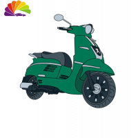 舒适主义标致姜戈150改装钥匙扣Django摩托车钥匙圈配件挂件模型摆件礼盒 云杉绿(3月底发货)汽车钥匙扣