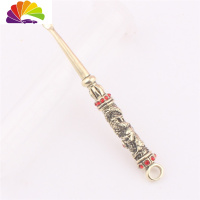 舒适主义纯铜动物龙头创意手工小鸟钥匙扣男士腰挂个性汽车钥匙小礼品 龙柱掏耳勺古铜汽车钥匙扣