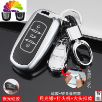 舒适主义适用吉利博越pro钥匙套远景x6汽车x3扣gl博瑞ge帝豪G [吉利适用,按汽车钥匙扣