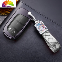 舒适主义专用JEEP吉普自由光车钥匙套大指挥官指南者汽车壳扣男女士用 [按键全包]晶石黑+水晶之恋汽车钥匙扣