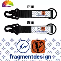 舒适主义藤原浩闪电ragment design 挂件汽车钥匙扣潮牌 黑底闪V白色钥匙扣