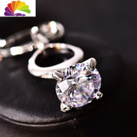 舒适主义水晶汽车戒指钥匙扣挂件女网红汽车大钻戒钻石钥匙链时尚精致 白色-圆圈款(爆闪水晶锆石)汽车钥匙扣