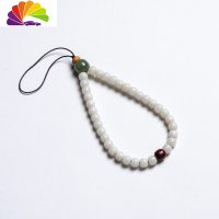 舒适主义星月菩提汽车钥匙扣挂件白玉菩提创意橄榄核手机链男女士礼品 手机链[白玉菩提]标准款