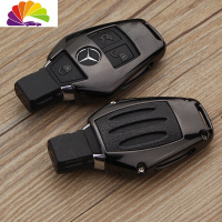 舒适主义奔驰钥匙包GLC ML E260L GLK GLE GLA级C级S级汽车用钥匙套扣金属 曜石黑单套壳汽车钥匙扣
