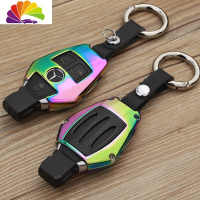 舒适主义奔驰钥匙包GLC ML E260L GLK GLE GLA级C级S级汽车用钥匙套扣金属 炫彩色+圆圈扣汽车钥匙扣