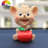 舒适主义网红汽车摆件创意车载摇头小老鼠可爱男女车上漂亮车内装饰品 [一生平安]