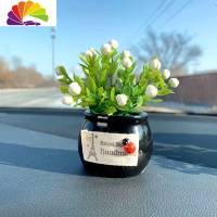 舒适主义汽车摆件羽毛创意可爱娃娃车载摆件蕾丝婚纱娃娃车内装饰品女 吉祥果黑色