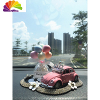 舒适主义车载香薰座可爱车内饰品汽车摆件装饰车上用品中控台个性创意香水 新款皇冠粉车+马卡瓶+茶花钻垫香水+防滑贴