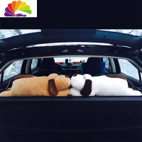 舒适主义可爱车载后窗公仔趴趴狗汽车内饰品摆件新车竹炭包去味除甲醛碳包 棕+白55cm情侣一对[含800g炭]