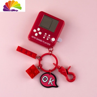 舒适主义真的可以玩的游戏机 钥匙扣挂件 创意个性汽车链圈环男女书包挂饰 红se汽车钥匙扣