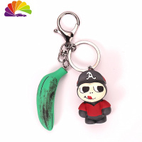 舒适主义可爱卡通小猴子钥匙圈链创意涂鸦个性汽车钥匙扣环挂件男女包挂饰 绿色香蕉小猴子礼盒装送小圈