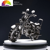 舒适主义复古老爷车汽车模型摆件创意家居客厅书柜酒柜玄关桌面房间装饰品 深灰哈雷