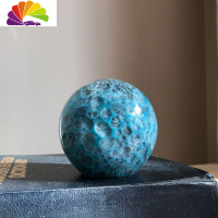 舒适主义汽车摆件抖音网红车内饰品玻璃宇宙月球ins创意北欧办公桌小清新 8cm夜光蓝月球(简易包装)
